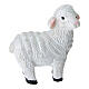 Cordeirinho branco de plástico para presépio 10-12 cm s1