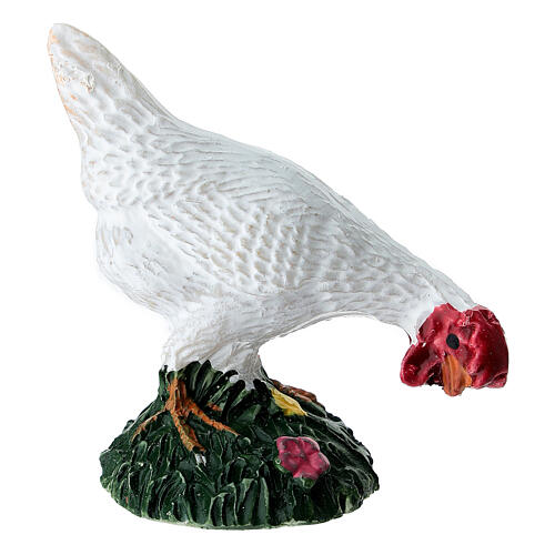 Gallo con due galline presepe 10-12 cm 3