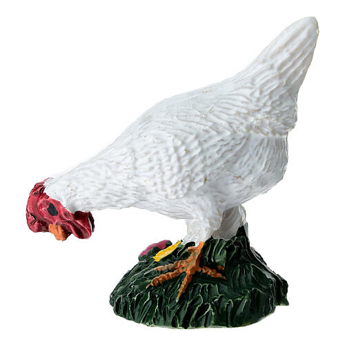 Gallo con due galline presepe 10-12 cm 9