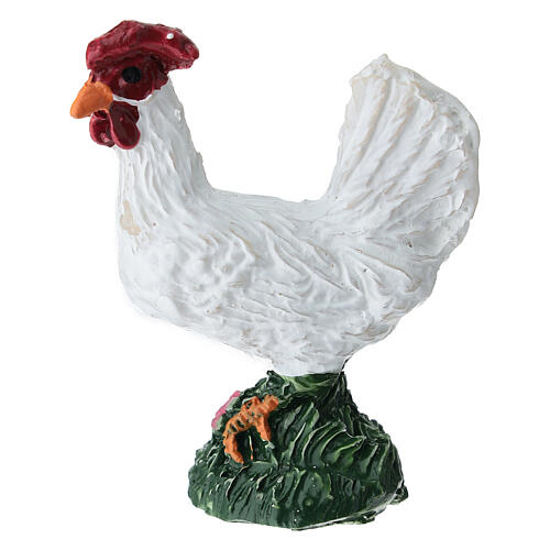 Gallo con due galline presepe 10-12 cm 10