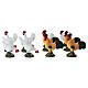 Gallo con due galline presepe 10-12 cm s2