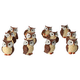 Gufo in plastica presepe 10-12 cm