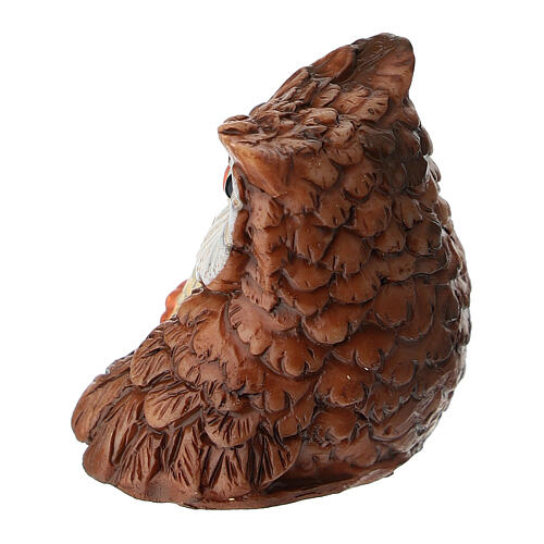Gufo in plastica presepe 10-12 cm 4
