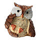 Gufo in plastica presepe 10-12 cm s1