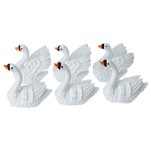 Schwan, weiß, aus Kunststoff, für 10–12 cm Krippe 3