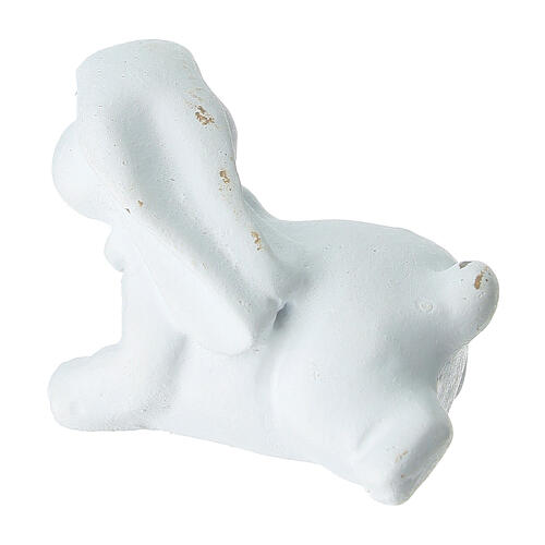 Coniglietto bianco in plastica presepe 10-12 cm 4