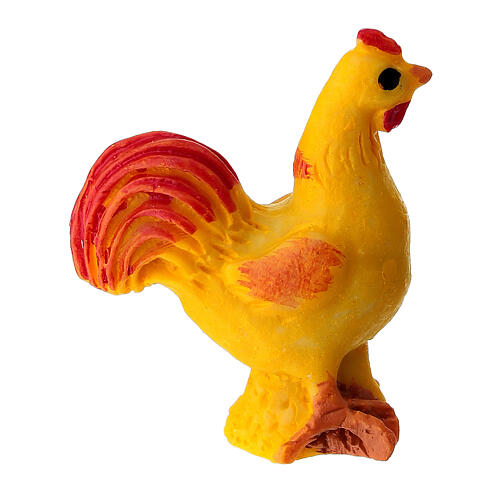 Gallo in plastica presepe 10-12 cm 3