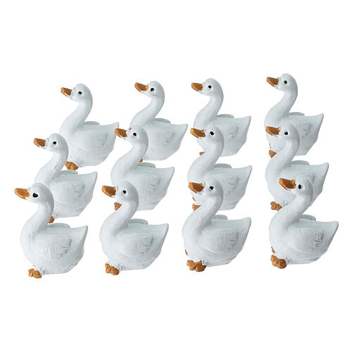 Oie en plastique pour crèche 10-12 cm 2