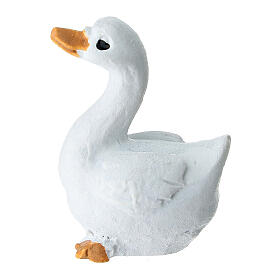 Plastic goose figurine for nativity scene 10-12 cm