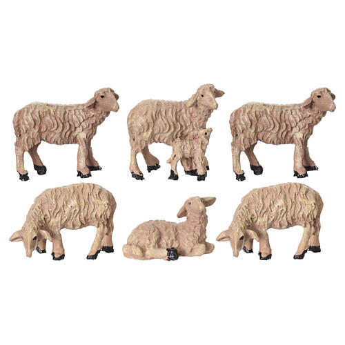 Pecora per presepe da 4 cm resina 2