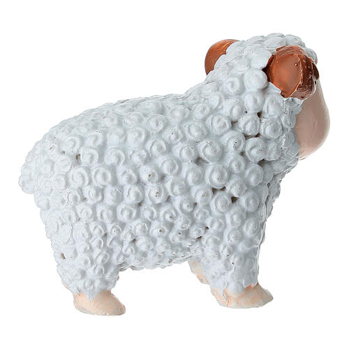Lamm, weiß, aus Kunststoff, für 10–12 cm Krippe 4