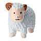 Agnello bianco in plastica presepe 10-12 cm s3