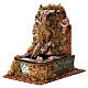 Fontana in sughero presepe 8-10 cm con pompa fatta a mano 15x10x15 cm s2