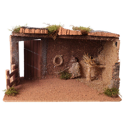 Stalla Natività 40x25x25 cm presepe da 12-15 cm 1