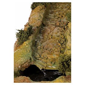 Montagna con fiume pompa 15x15x45 cm presepe 8-10cm