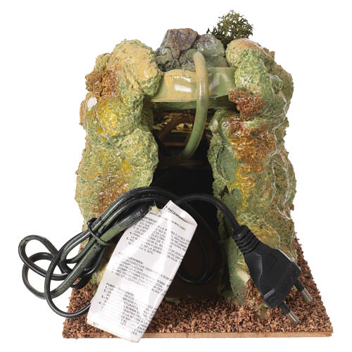 Montagna con fiume pompa 15x15x45 cm presepe 8-10cm 5