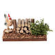 Gallo con legna presepe 10-12 cm s1