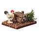 Gallo con legna presepe 10-12 cm s3