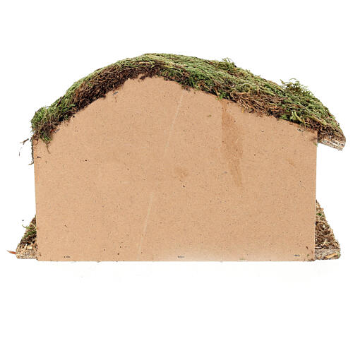 Cabana vazia com parede de pedras 25x15x15 cm presépio 8-10 cm 4