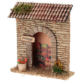 Fruit and Vegetable Shop Figurine 15x5x15 cm Nativity 8-10 cm