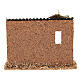 House facade with green door and window, 15x5x10 cm, for 8-10 cm Nativity Scene s4