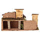 Gruppo casette a schiera con ruscello 20x10x10 cm presepe 8-10 cm s4