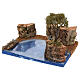 Scogliera in sughero con pino marittimo 20x15x15 cm presepe 8-10 cm s2