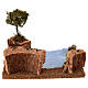 Scogliera in sughero con pino marittimo 20x15x15 cm presepe 8-10 cm s4