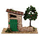 Rimessa fienile con albero di mele 20x10x10 cm presepe 4-6 cm s1