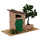 Rimessa fienile con albero di mele 20x10x10 cm presepe 4-6 cm s3