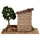 Rimessa fienile con albero di mele 20x10x10 cm presepe 4-6 cm s4