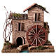 Mulino con ruscello e movimento 25x15x20 cm presepe 8-10 cm s1