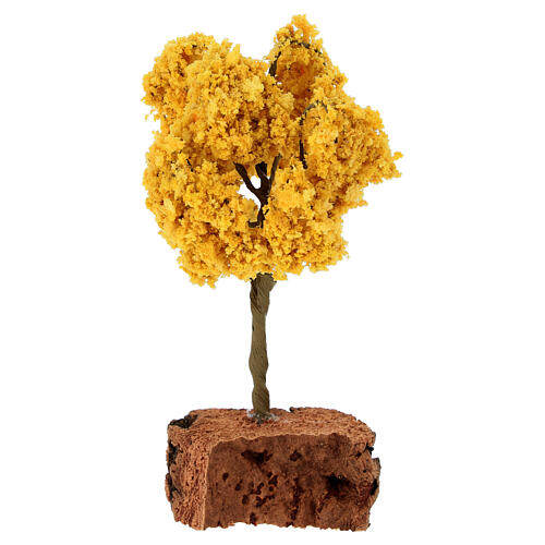 Autumn tree with yellow foliage 15 cm for 8-10 cm nativity scene 3