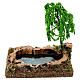 Étang avec saule pleureur 15x10x15 cm crèche 8-10 cm s1