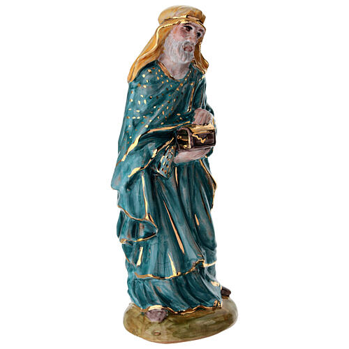 Rey Mago de pie Dellarte Ceramiche pintado a mano 20 cm 3