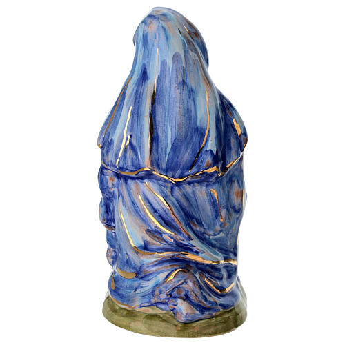 Statuina Madonna presepe Dellarte Ceramiche dipinta a mano 20 cm 5