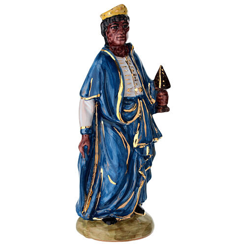 Heiliger König, mit Myrrhe, 20 cm Krippe, handbemalt – Dellarte Ceramiche 4