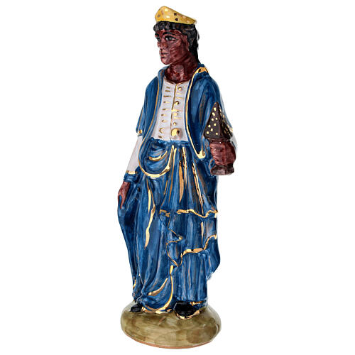 Re Mago presepe Dellarte Ceramiche dipinto a mano 20 cm 3