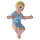 Baby Jesus and manger, hand-painted Nativity statue, 20 cm, Dellarte Ceramiche s2
