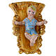 Enfant Jésus et mangeoire crèche 20 cm peint à la main Dellarte Ceramiche s1
