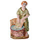 Lavandaia presepe 20 cm Dell'Arte Ceramiche dipinto a mano s1