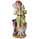 Berger agneau sur épaules crèche 20 cm Dellarte Ceramiche peint à la main s1
