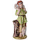 Pastore pecora spalle presepe 20 cm Dell'arte Ceramiche dipinto a mano s4
