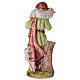 Pastore pecora spalle presepe 20 cm Dell'arte Ceramiche dipinto a mano s5