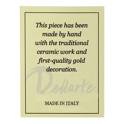 Pastore con pecora in braccio presepe 20 cm dipinto a mano Dell'Arte Ceramiche 6