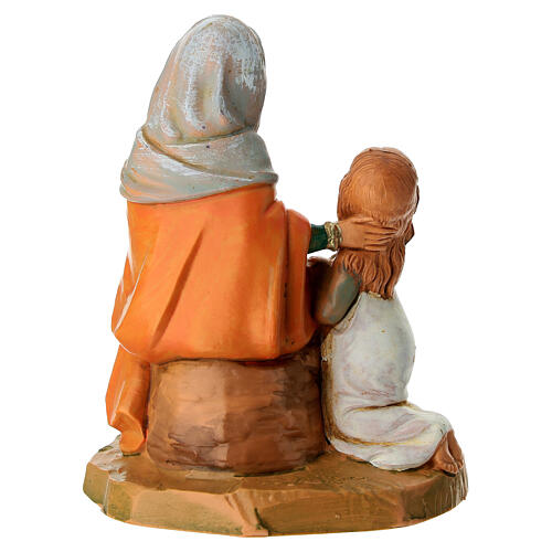 Sainte Anne assise avec Marie Enfant crèche Fontanini 12 cm 4