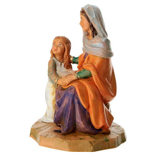 Sant'Anna seduta con bambina presepe Fontanini 12 cm 3