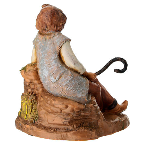 Vater, sitzend, mit Schaf – für 12 cm Krippe, Fontanini 4