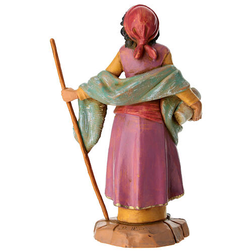 Pastourelle avec cruche et bâton crèche Fontanini 20 cm 4