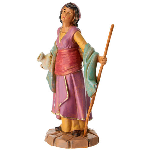 Pastorinha com jarra e bastão para presépio 20 cm Fontanini 2